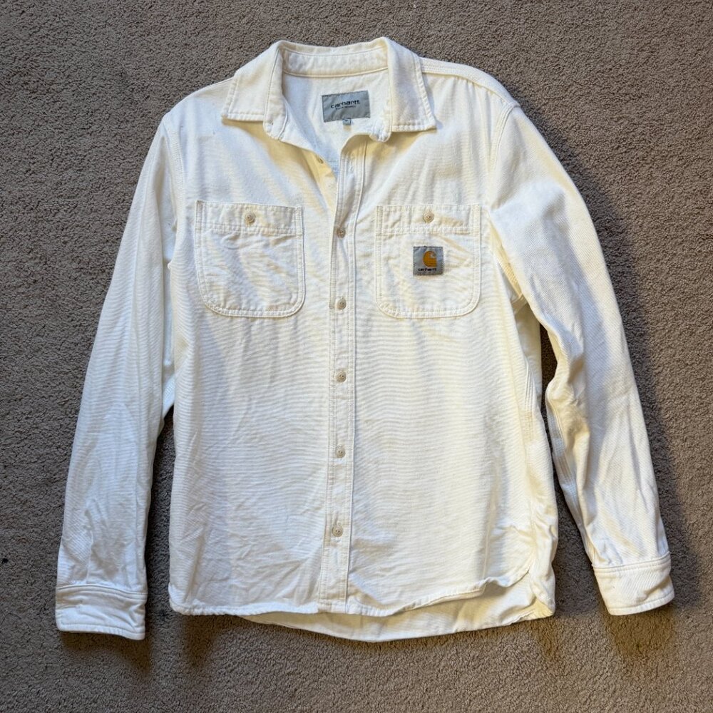 Carhartt Work In Progress WIP heavy duty white work shirt